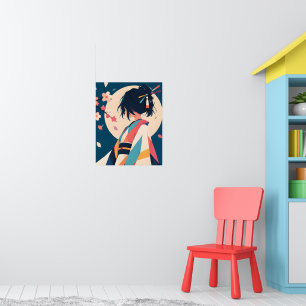 Anime inspiratieprint Nr. 5 Bloesem Fluistering Poster
