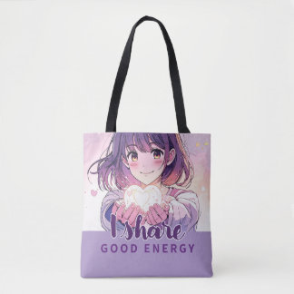 Anime- inspired design bag with Expressive Note Tote Bag