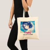 Anime- inspired design bag with Expressive Note Tote Bag (Voorkant (product))