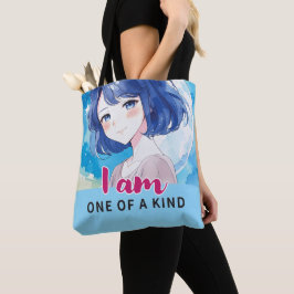 Anime- inspired design bag with Expressive Note Tote Bag