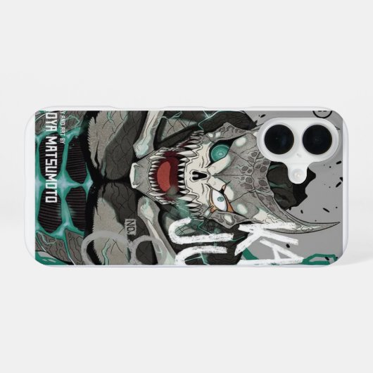 anime-inspired monster design iPhone 16 hoesje (Achterkant horizontaal)