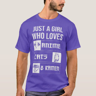Anime is gewoon een meisje dat houdt van Anime Cat T-shirt
