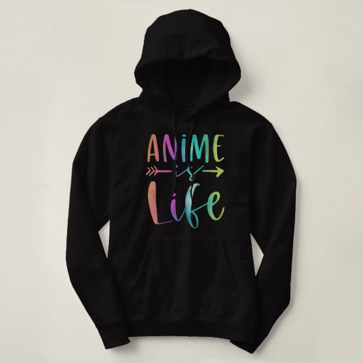 Anime is Life Boy Girl Manga Anime Lover Gifts Ani Hoodie (Design voorkant)