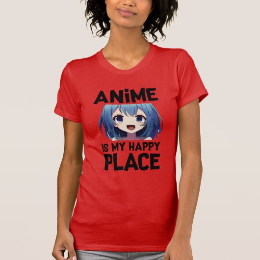 Anime is mijn gelukkige plaats t-shirt (Voorkant)