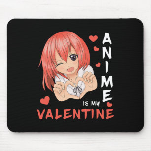 Anime is mijn Valentijn japan anime meisje 1 Muismat