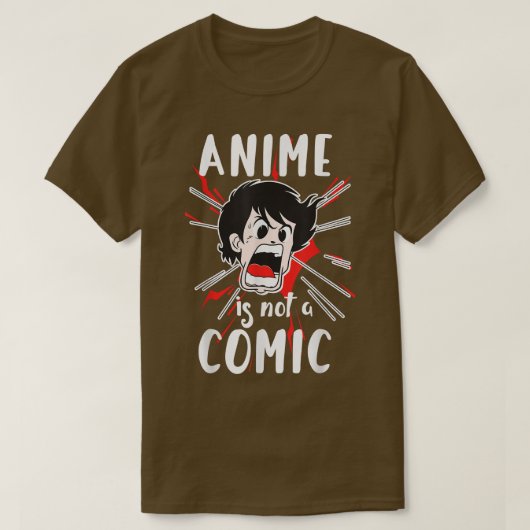 Anime Is Not A Comic  Japan Otaku Anime Slogan  T-shirt (Design voorkant)