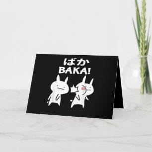 Anime Japanse Baka Rabbit Slap Funny Pullover Kaart