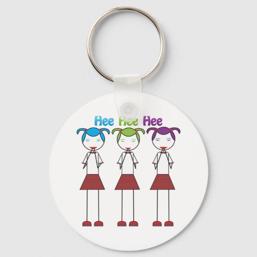 Anime Japanse Girls Giggling Sleutelhanger (Voorkant)