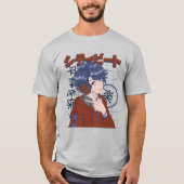 Anime Japanse jongen met hoofdtelefoon T-shirt (Voorkant)