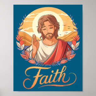 Anime Jezus Cadeau Grappig Japans Christus God Chr Poster