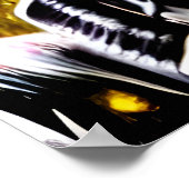 Anime jonge dame gele haar en ogen | AI Art. Poster (Hoek)