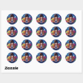 Anime-jongen die videogame speelt ronde sticker (Vel)
