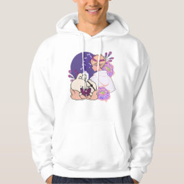 Anime Jongen en Dieren met Ooglapje Kunst Hoodie