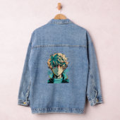 Anime Jongen: Goud Haar, Roze en Gouden Ogen Denim Jacket (Hangar)