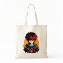 Anime Jongen: Illustratie van Rood en Zwart Haar