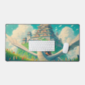 Anime Jongen op een Draak Bureaumat (Keyboard & Muis)