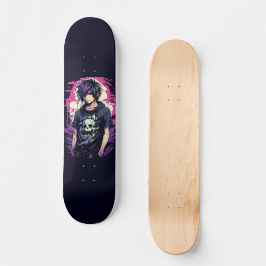 Anime Jongen Persoonlijk Skateboard (Voorkant)