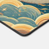 Anime jongen rijden een draak onder volle maan hem bureaumat (Hoek)