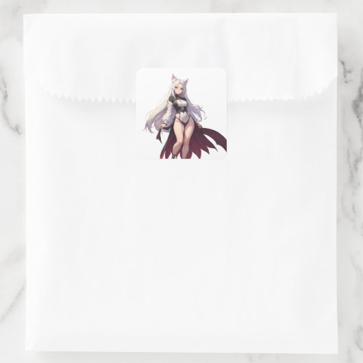 Anime Joy Vierkante Sticker (Tas)