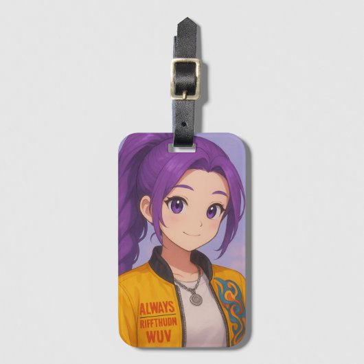 Anime K-Pop Idol Group | Original Manga-Style Pop  Bagagelabel (Voorkant (verticaal))