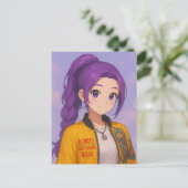 Anime K-Pop Idol Group | Original Manga-Style Pop Briefkaart (Staand voorkant)