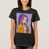 Anime K-Pop Idol Group | Original Manga-Style Pop  T-shirt (Voorkant)