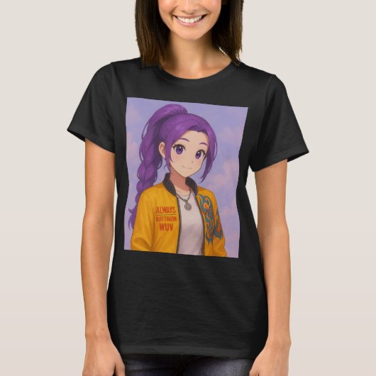Anime K-Pop Idol Group | Original Manga-Style Pop  T-shirt (Voorkant)