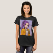 Anime K-Pop Idol Group | Original Manga-Style Pop  T-shirt (Voorkant volledig)