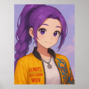 Anime K-Pop Idolgroep Originele Manga-Stijl Pop Poster