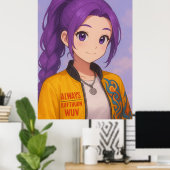 Anime K-Pop Idolgroep | Originele Manga-Stijl Pop Poster (Thuiskantoor)