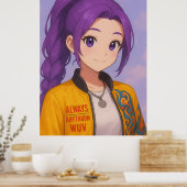 Anime K-Pop Idolgroep | Originele Manga-Stijl Pop Poster (Keuken)