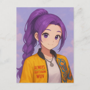 Anime K-Pop Idolgroep Originele Manga-Stijl Pop Uitnodiging Briefkaart