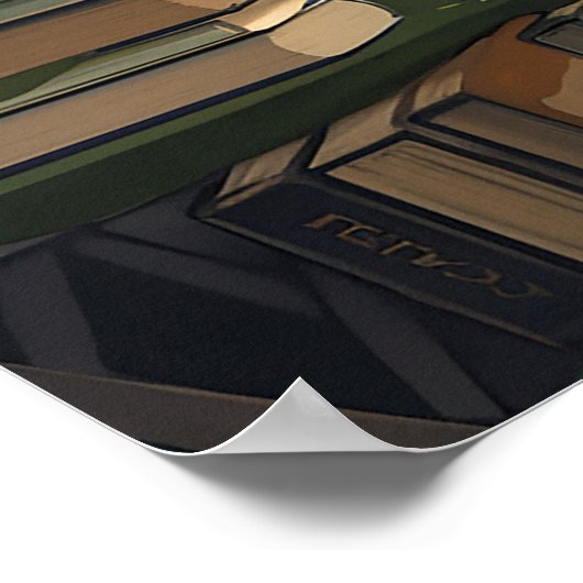 Anime kantoor door het zee - Ultra breed Poster (Hoek)