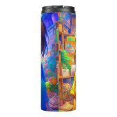 Anime Karakters Kleurrijke Kunst Thermosbeker (Achterkant)