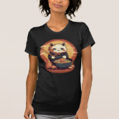 Anime Kat Eating Ramen Schattige Japans Stijl T-shirt (Voorkant)