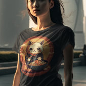 Anime Kat Eating Ramen Schattige Japans Stijl T-shirt