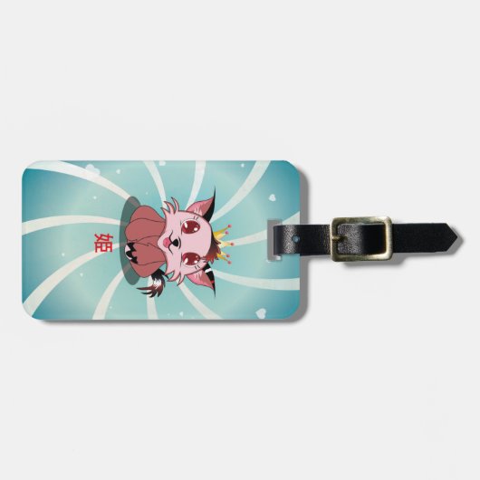 Anime Kat - Hime, Bagagelabel (Voorkant horizontaal)