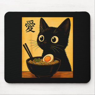 Anime Kat Ramen Japanse Grappige Grafische T-shirt Muismat