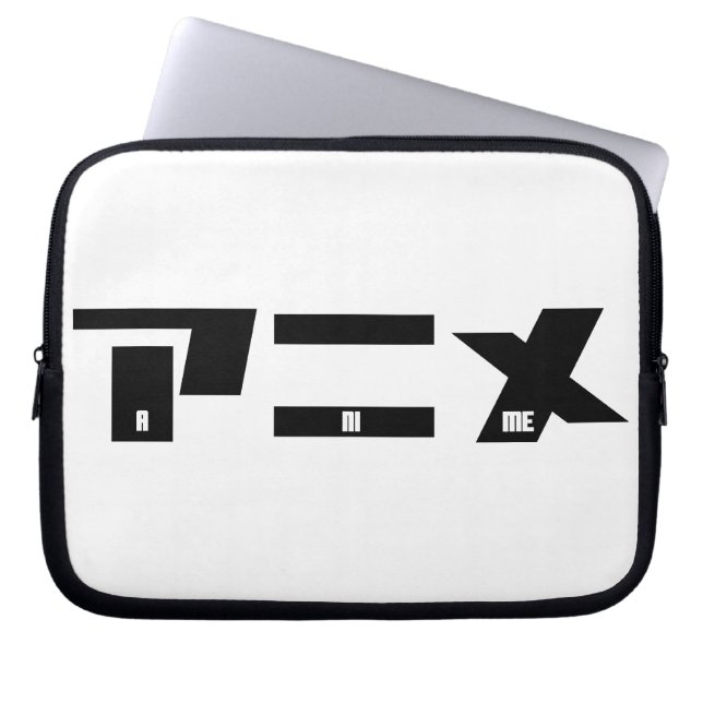 Anime Katakana Japans Laptop Sleeve (Voorkant)