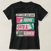 Anime Katten Ramen Tshirt-PR T-shirt (Design voorkant)