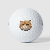 Anime Kattengezicht Golfballen (Voorkant)