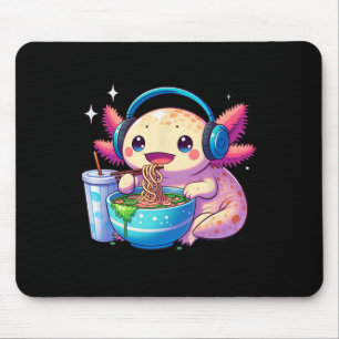 Anime Kawaii Axolotl Eet Ramen Noedels Kinderen T- Muismat