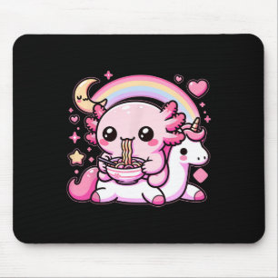 Anime Kawaii Axolotl Eten Ramen Noedels Kinder T-s Muismat