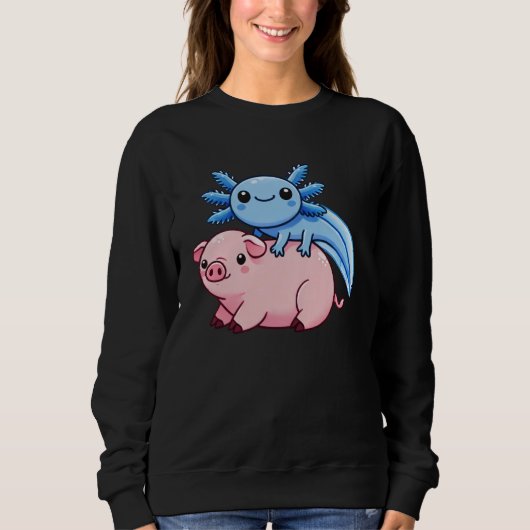Anime Kawaii Axolotl Pig Trui (Voorkant)