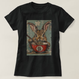 Anime Kawaii Bunny Eten Ra Noodles Konijn T-shirt