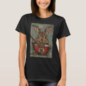 Anime Kawaii Bunny Eten Ra Noodles Konijn T-shirt (Voorkant)