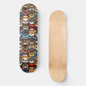 Anime Kawaii Chibi Lieve Superheld Katten Persoonlijk Skateboard (Voorkant)