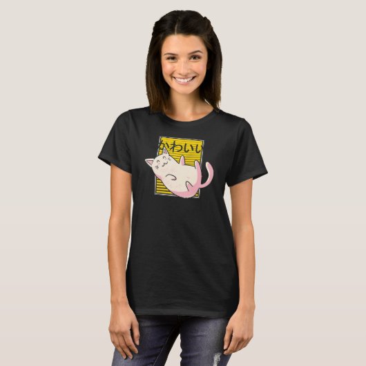 Anime Kawaii Japans Cute Catcats Lover Vaporwave T-shirt (Voorkant volledig)