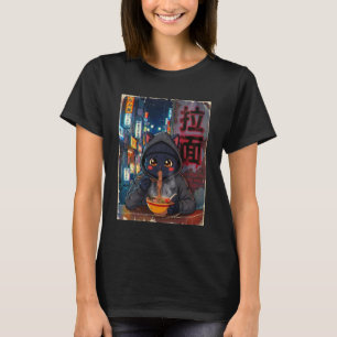 Anime Kawaii Kat Ramen Noedels Japanse Grappige Gr T-shirt