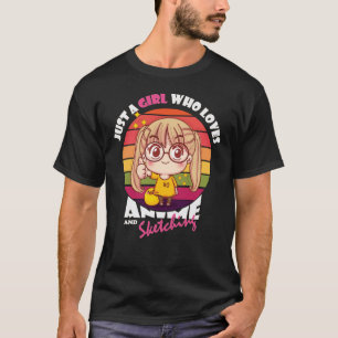 Anime Kawaii Meisje voor Anime & Schetsen Liefhe T-shirt